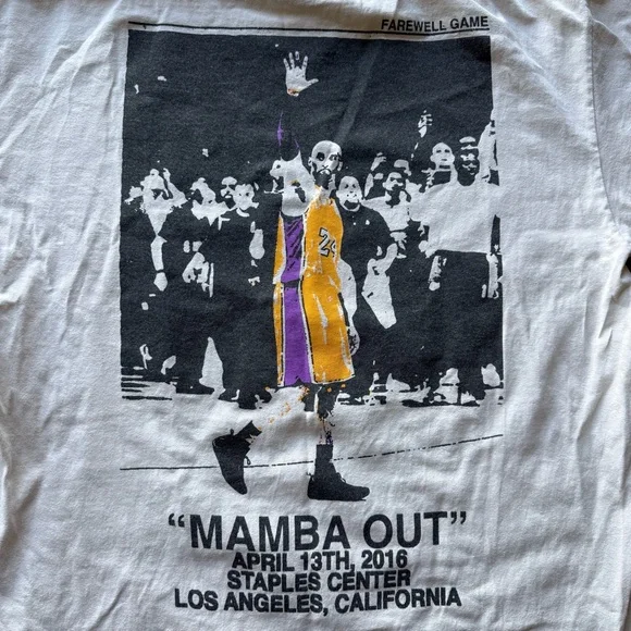 Los Angeles Apparel / Kobe Bryant Farewell T-Shirt / Cream - Picture 3 of 10